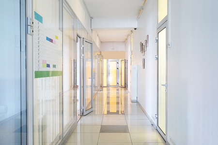 Interior of a corridor in the medical center or office centerのeditorial素材
