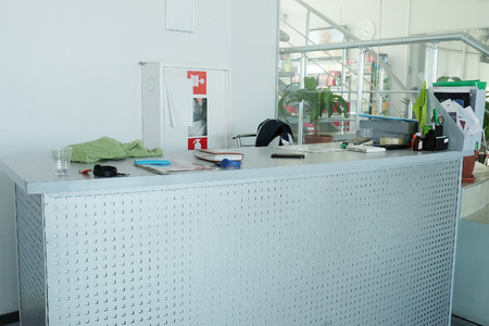 The image of a reception deskのeditorial素材