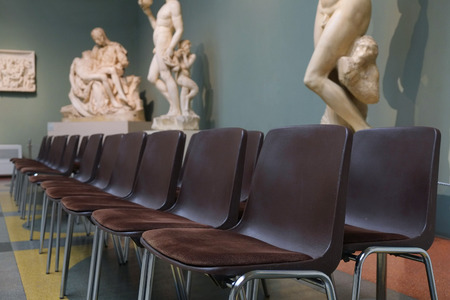 MOSCOW, RUSSIA  -  APRIL 08, 2015: Pushkin Museum - one of the largest and most significant Russian museums of European and world art. Hall with Italian sculptureのeditorial素材