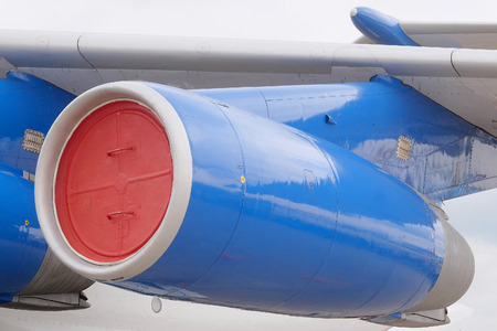 The image of a passenger planeの写真素材