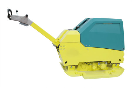 The image of road repair machine under the white background