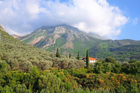 The image of a mountain landscapeのeditorial素材