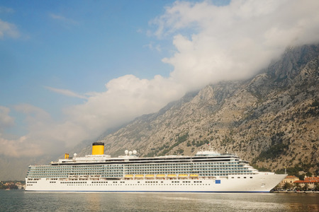 Kotor, Montenegro, November, 16, 2015: Cruise liner in Kotor, Montenegroのeditorial素材