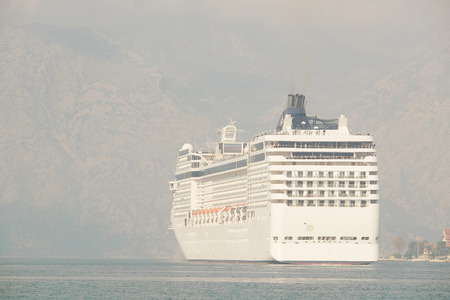 Kotor, Montenegro, November, 16, 2015: Cruise liner in Kotor, Montenegroのeditorial素材