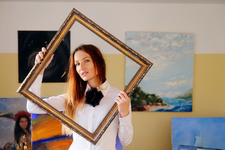 Portret of an artistの写真素材