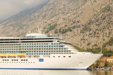 Kotor, Montenegro, November, 16, 2015: Cruise liner in Kotor, Montenegroのeditorial素材