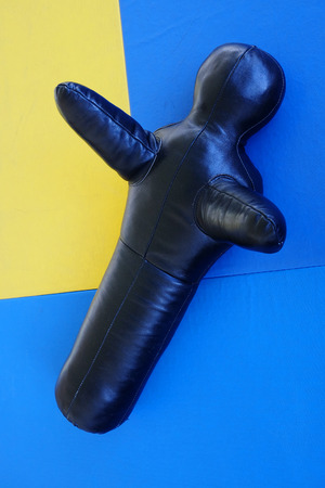 Punching bag - mannequin one-legged wrestlingの写真素材