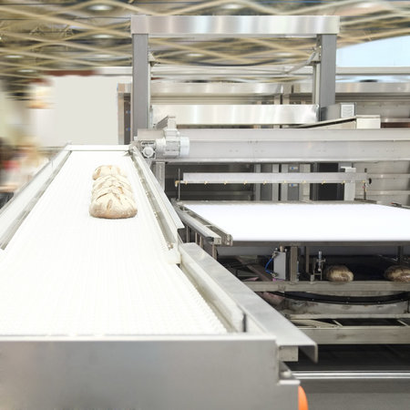 Production line at bakery