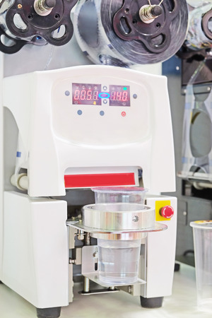 Part of an industrial packing machineの写真素材
