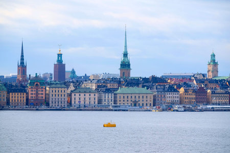 Stockholm, Sweden - March, 16, 2016: panorama of an old town of Stockholm, Swedenのeditorial素材