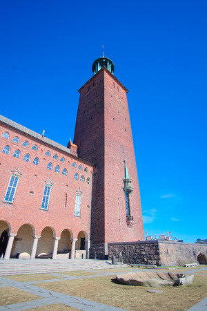 Stockholm, Sweden - March, 16, 2016: Ð¡ity Hall - one of the most popular tourist places in Stockholm, Swedenのeditorial素材