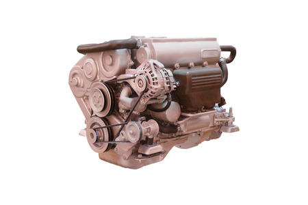 The image of an engine under the white backgroundの写真素材