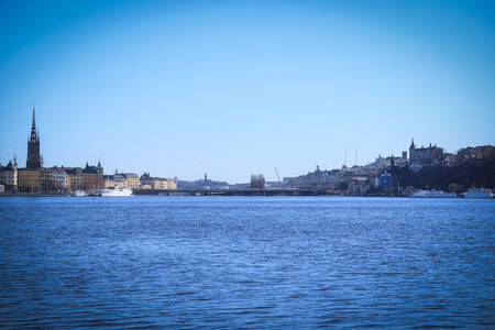 Stockholm, Sweden - March, 16, 2016: panorama of an old town of Stockholm, Swedenのeditorial素材