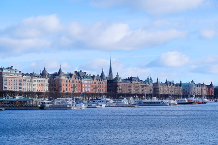 Stockholm, Sweden - March, 16, 2016: landscape with the image of Stockholm, Swedenのeditorial素材