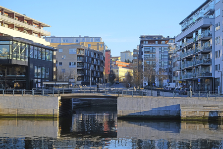 Stockholm, Sweden - March, 16, 2016: landscape with the image of Stockholm, Swedenのeditorial素材