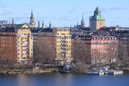 Stockholm, Sweden - March, 16, 2016: landscape with the image of Stockholm, Swedenのeditorial素材