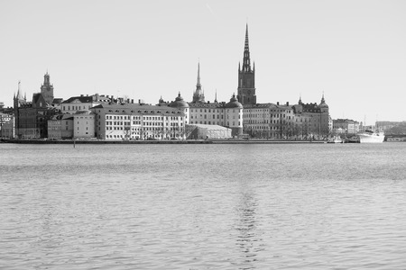 Stockholm, Sweden - March, 16, 2016: panorama of an old town of Stockholm, Swedenのeditorial素材