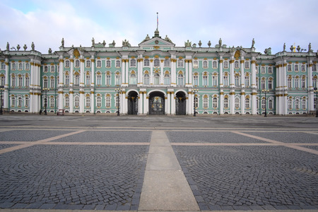 St. Petersburg, Russia - March, 13, 2016: The building of Hermitage and Winter Palace in St. Petersburg, Russiaのeditorial素材