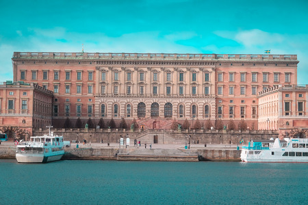 Stockholm, Sweden - March, 16, 2016: panorama of an old town of Stockholm, Swedenのeditorial素材