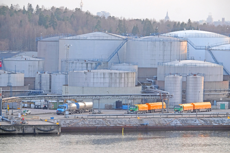 Stockholm, Sweden - April, 5, 2016: cargo port in Stockholm, Swedenのeditorial素材