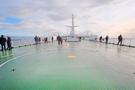 Helsinki, Finland - March, 14, 2016: cruise ship in a sea near Helsinki, Finlandのeditorial素材
