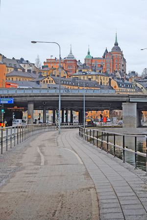 Stockholm, Sweden - March, 16, 2016: view of an old town of Stockholm, Swedenのeditorial素材