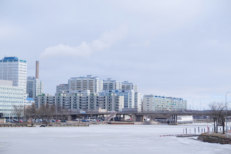 Helsinki, Finland - March, 14, 2016: landscape with the image of Helsinki, Finlandのeditorial素材