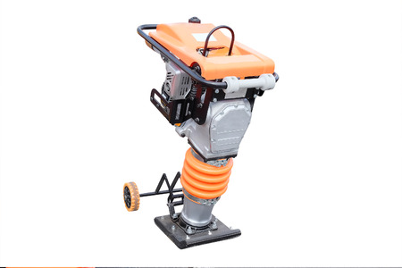 The image of road repair machine under the white backgroundの写真素材