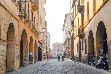 PADOVA, ITALY - JULY, 9, 2016: street in a historical center of Padova, Italy