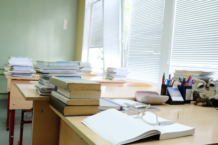 Interior of an empty school classの写真素材