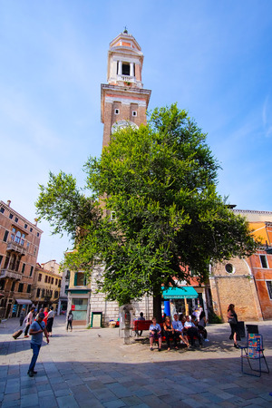 Venice, Italy, June, 21, 2016: people in a street of Venice, Italyのeditorial素材