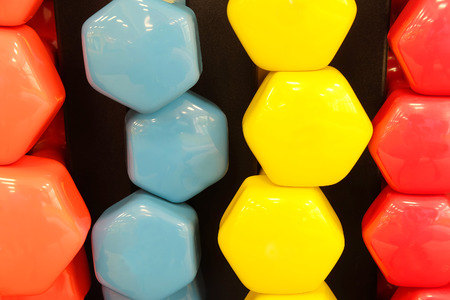 The image of wights on a shelfの写真素材