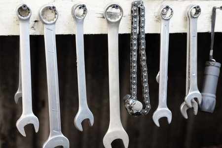 set of tools on a wall