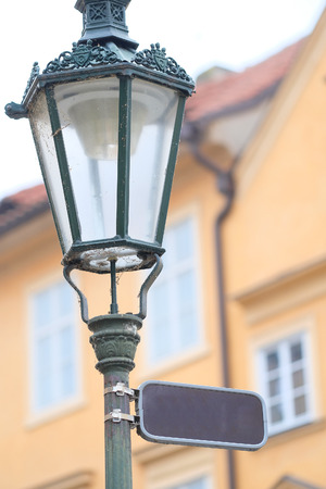 Lantern in a center of Prague, Czechiaの写真素材