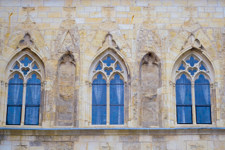 Prague, Czechia - November, 21, 2016: front of a building on Old Town Square in Prague, Czechiaのeditorial素材