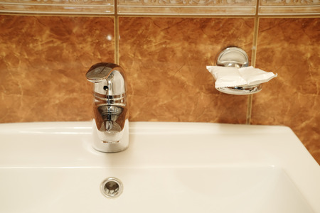 Interior of a hotel bathroomの写真素材