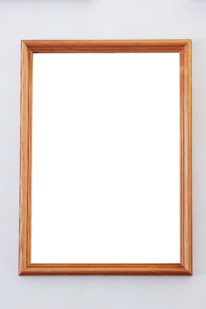 Empty frame from a picture, document, diploma or commendation on a wall