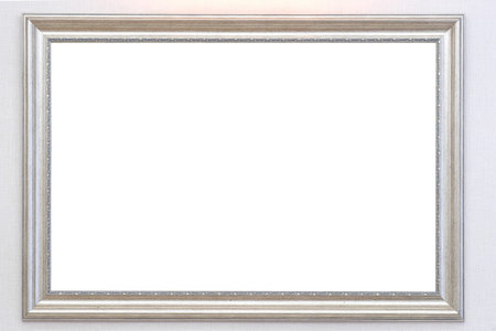 Empty frame from a picture, document, diploma or commendation on a wall