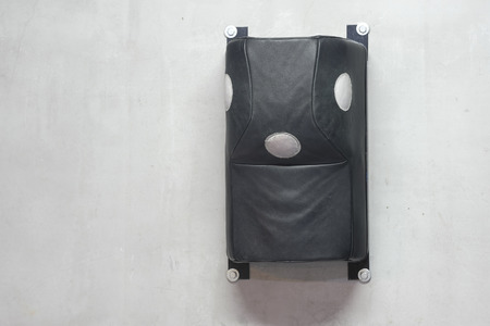 Interior of a fitness hall with punching bagsの写真素材