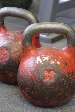 The image of wights in a fitness hallの写真素材