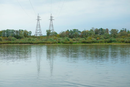 Landscape with the image of river side