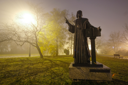 Prague, Czechia - November, 21, 2016: sculpture in a center of Rrague, Czechiaのeditorial素材