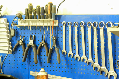 set of previously used wrenches