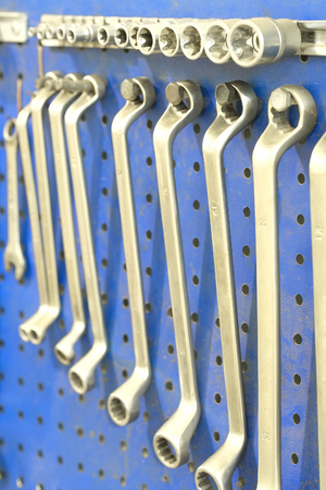 set of previously used wrenchesの写真素材