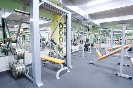 dumbbells in a fitness hallのeditorial素材