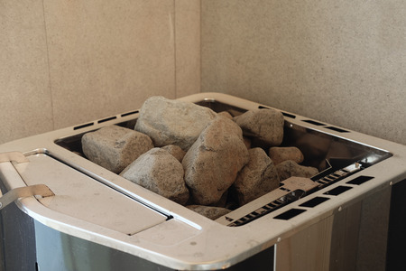 boiler in sauna sweating-roomの写真素材