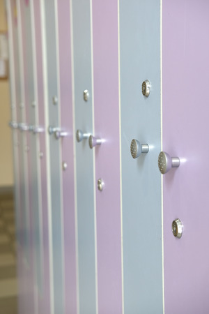 Boxes in a locker roomの写真素材