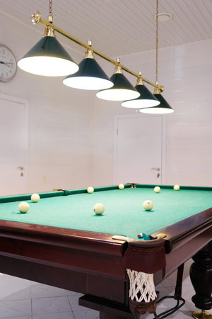 The image of a billiard table