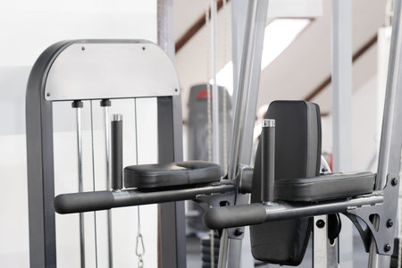 Fitness hall with fitness machines