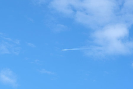 Background with the image of trace on sky